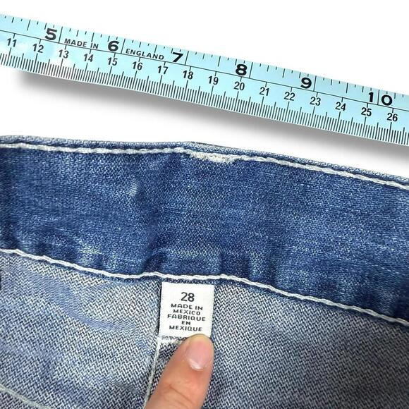 True Religion Women’s Skinny Jeans Super T Billy Dark Wash Denim 28x31 Y2K Denim - Picture 6 of 10